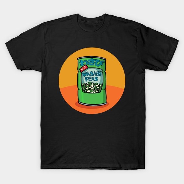 Wasabi Peas Japanese Food Wasabi Cartoon T-Shirt by Huhnerdieb Apparel